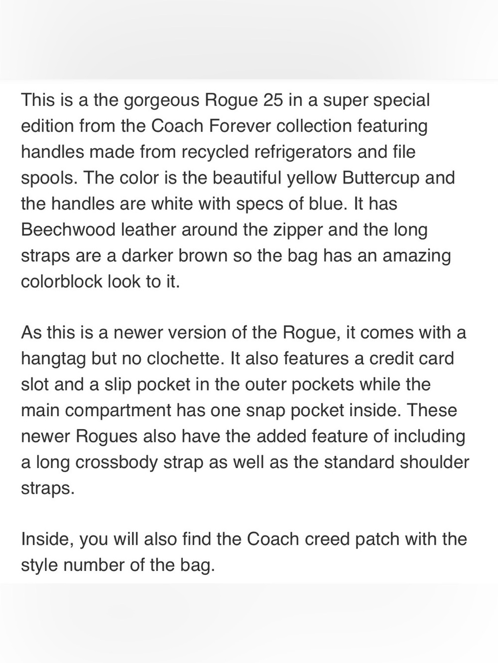 Coach Rogue 25 bag buttercup - Picture 8 of 8